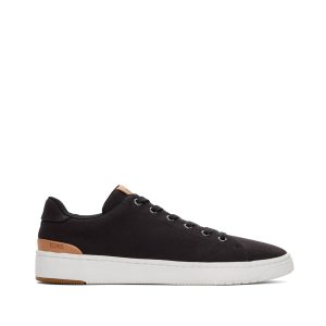 TRVL LITE Black Canvas Lace-Up Sneaker