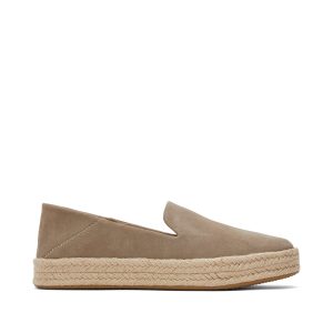 Carolina Taupe Suede Espadrille